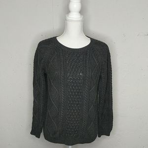 GAP | Gray chunky cable knit sweater
